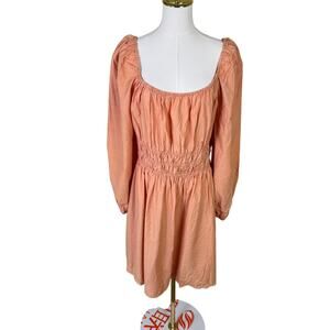 Curvy Girl Square Neck Long Sleeve Mini Dress US Women's 1X Plus